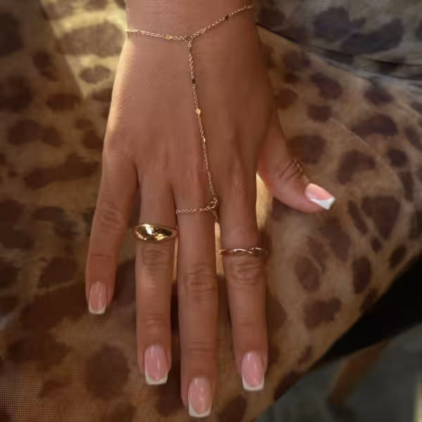 Gold Hand Chain, Dainty Hand Chain, Finger Chain Bracelet