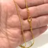 24Kt Gold Plated Snake Necklace Chain, Gold Plated Ready Necklace, 17 Inches, 1.2mm Chain - Image 3