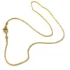 24Kt Gold Plated Snake Necklace Chain, Gold Plated Ready Necklace, 17 Inches, 1.2mm Chain