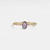 Oval Cut Natural Amethyst Ring