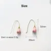 Tulip Earrings, Pink Vintage Romantic Floral Earrings - Image 2