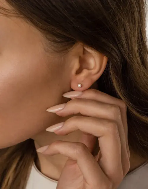 Dainty Pearl Stud Earrings