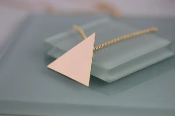 Triangle Necklace Gold Filled Geometric Necklace - Image 2