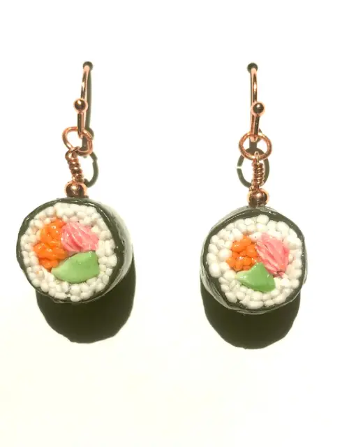 Polymer Clay Sushi Earrings 2pcs