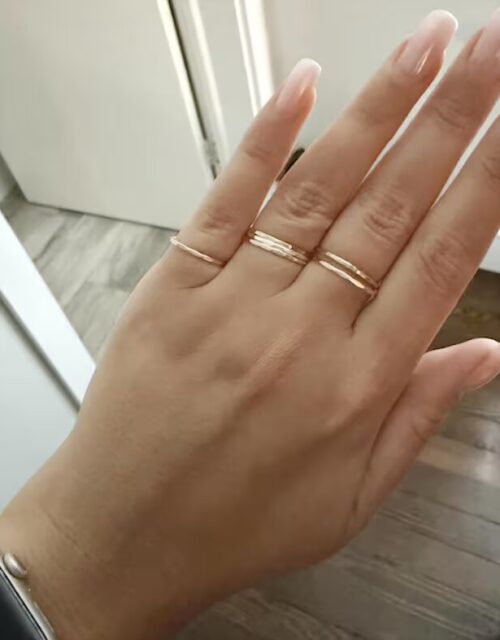 Hammered Stacking Band in Gold Filled, Rose Gold Filled or Recycled Sterling Silver